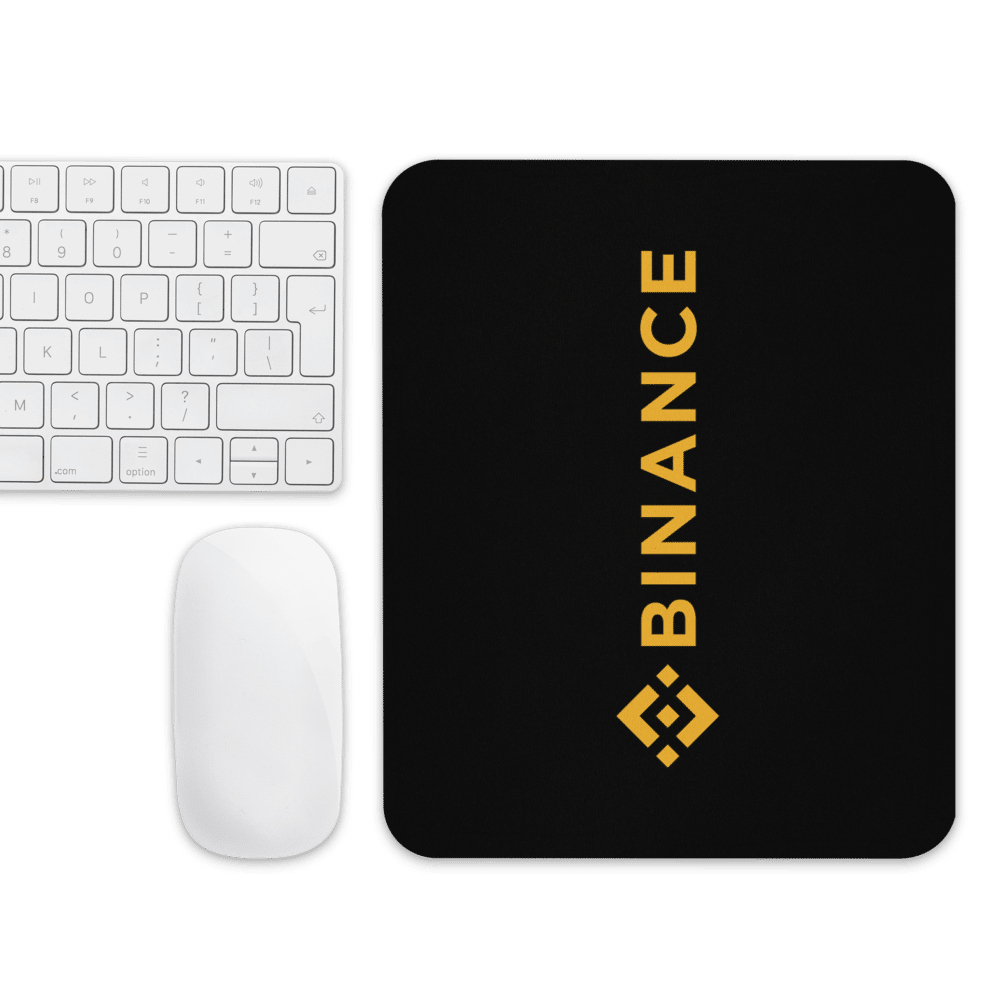 mouse pad white front 618927138ce84 - Binance Mouse Pad