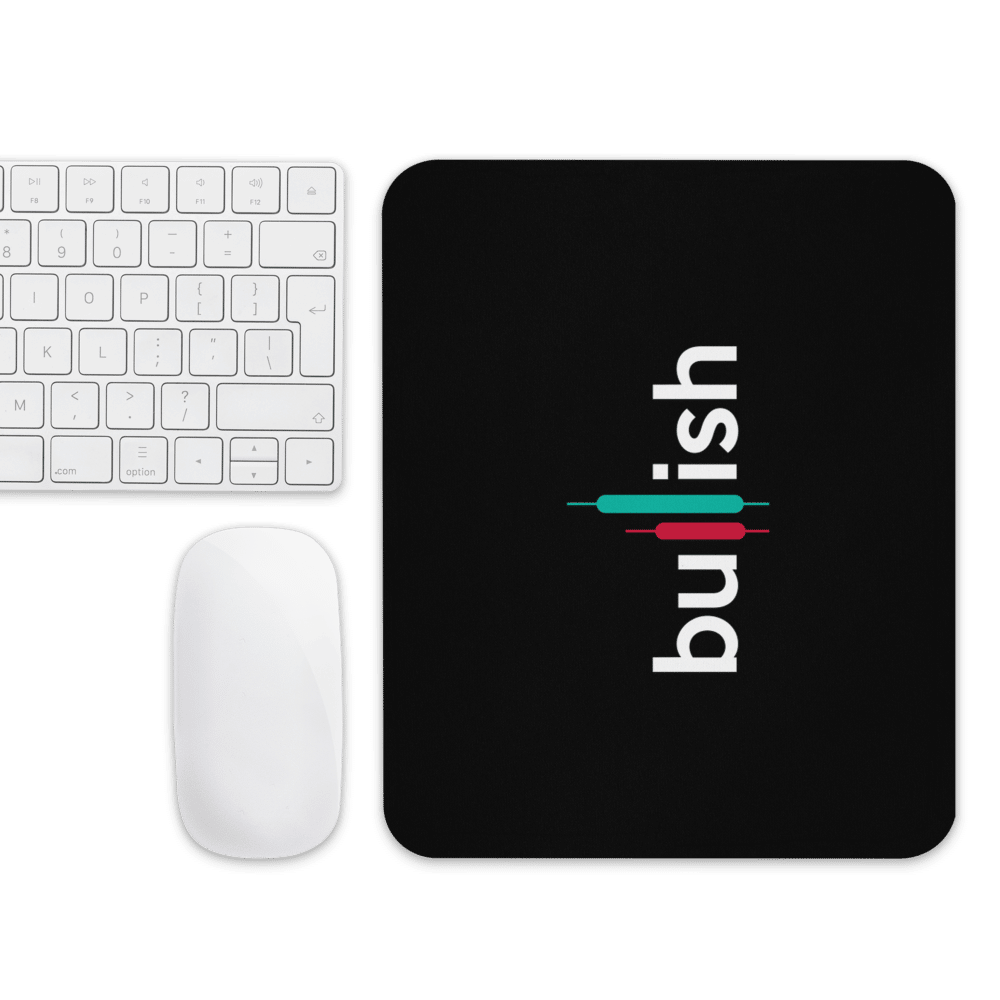 mouse pad white front 6189279daf501 - Bullish Mouse Pad