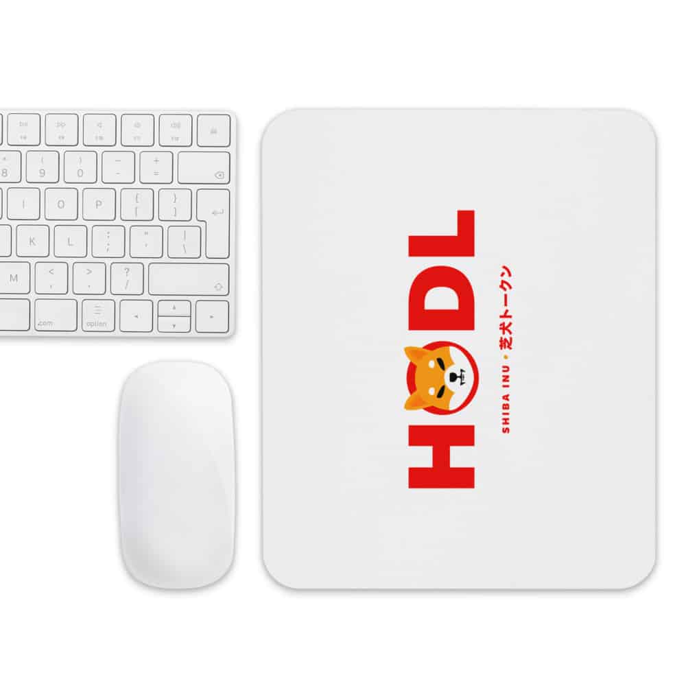 mouse pad white front 6189280bda711 - HODL Shiba Inu Mouse Pad