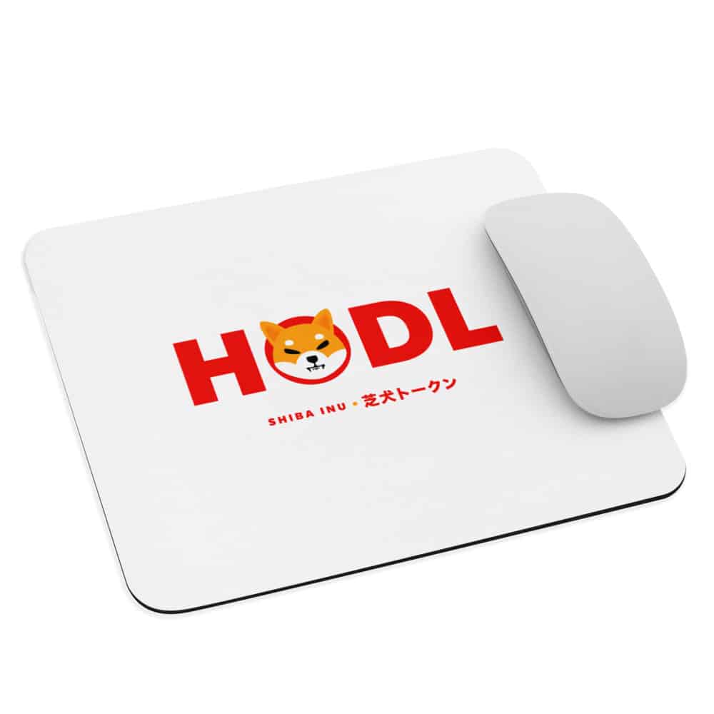 mouse pad white front 6189280bda795 - HODL Shiba Inu Mouse Pad