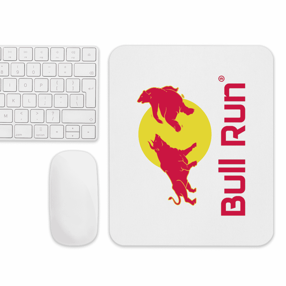 mouse pad white front 61892ef896d66 - Bull Run Mouse Pad