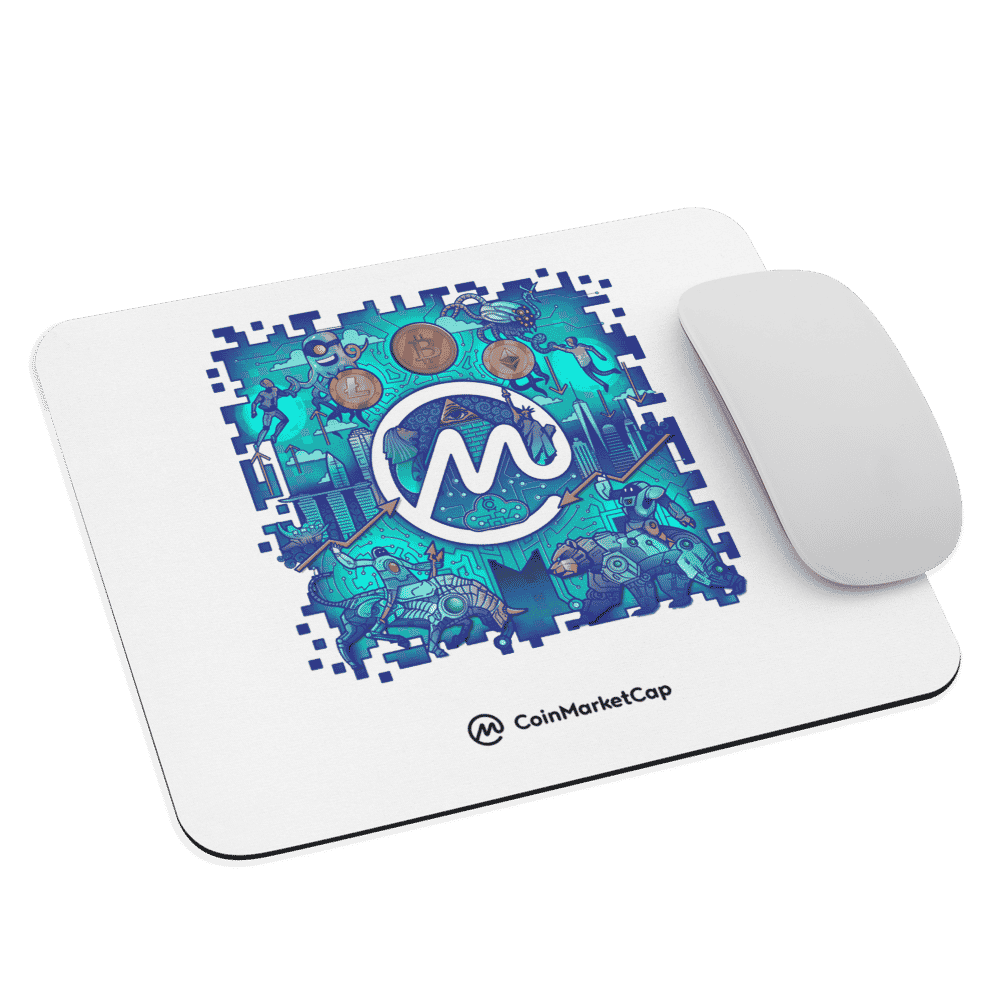mouse pad white front 61892fb09ab31 - CoinMarketCap Mouse Pad