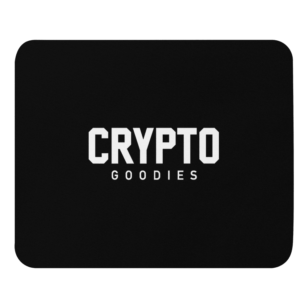 mouse pad white front 6189306d07c48 - Crypto Goodies x Black Mouse Pad