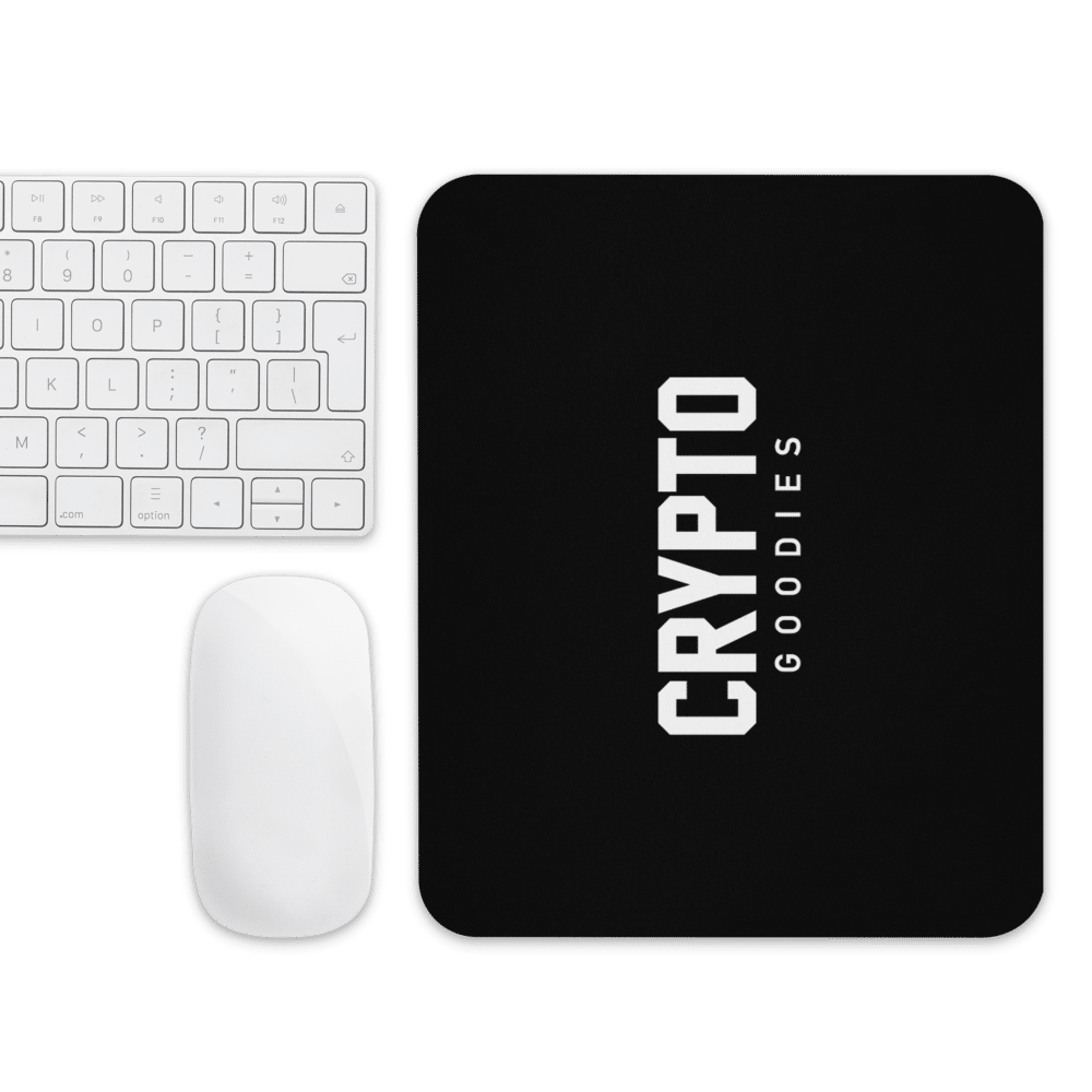 mouse pad white front 6189306d07d0d - Crypto Goodies x Black Mouse Pad