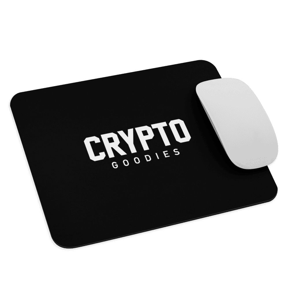 mouse pad white front 6189306d07d8c - Crypto Goodies x Black Mouse Pad