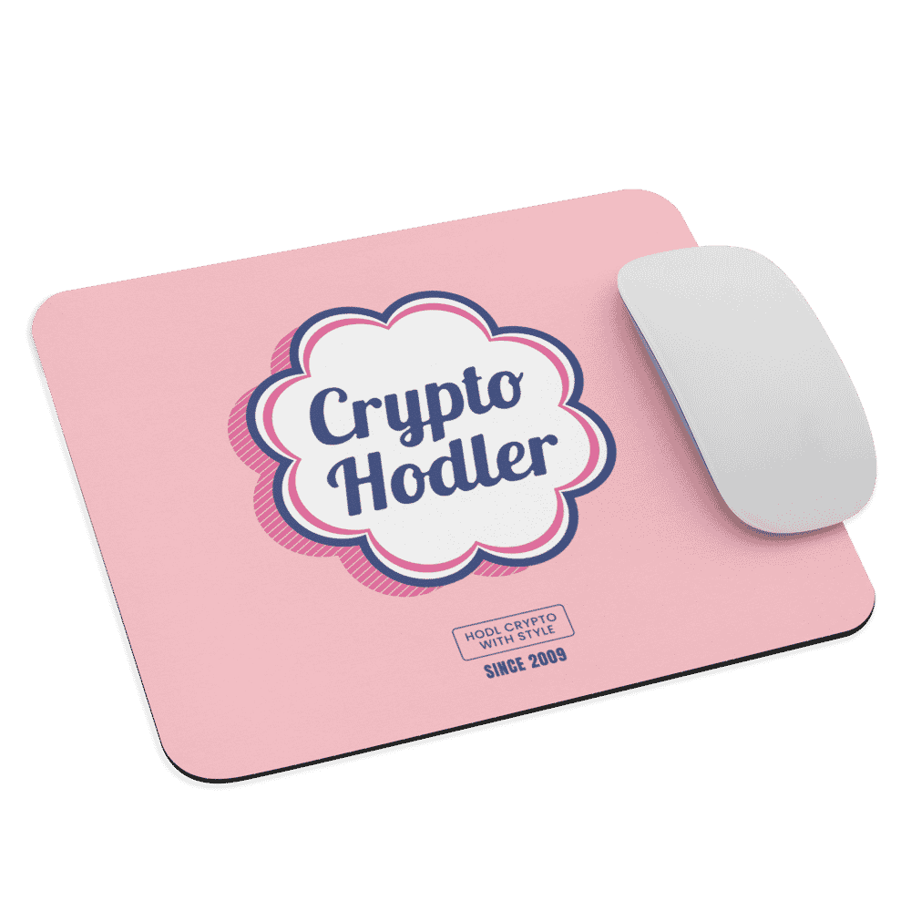 mouse pad white front 618931fdbb07d - Crypto Hodler x Pink Mouse Pad