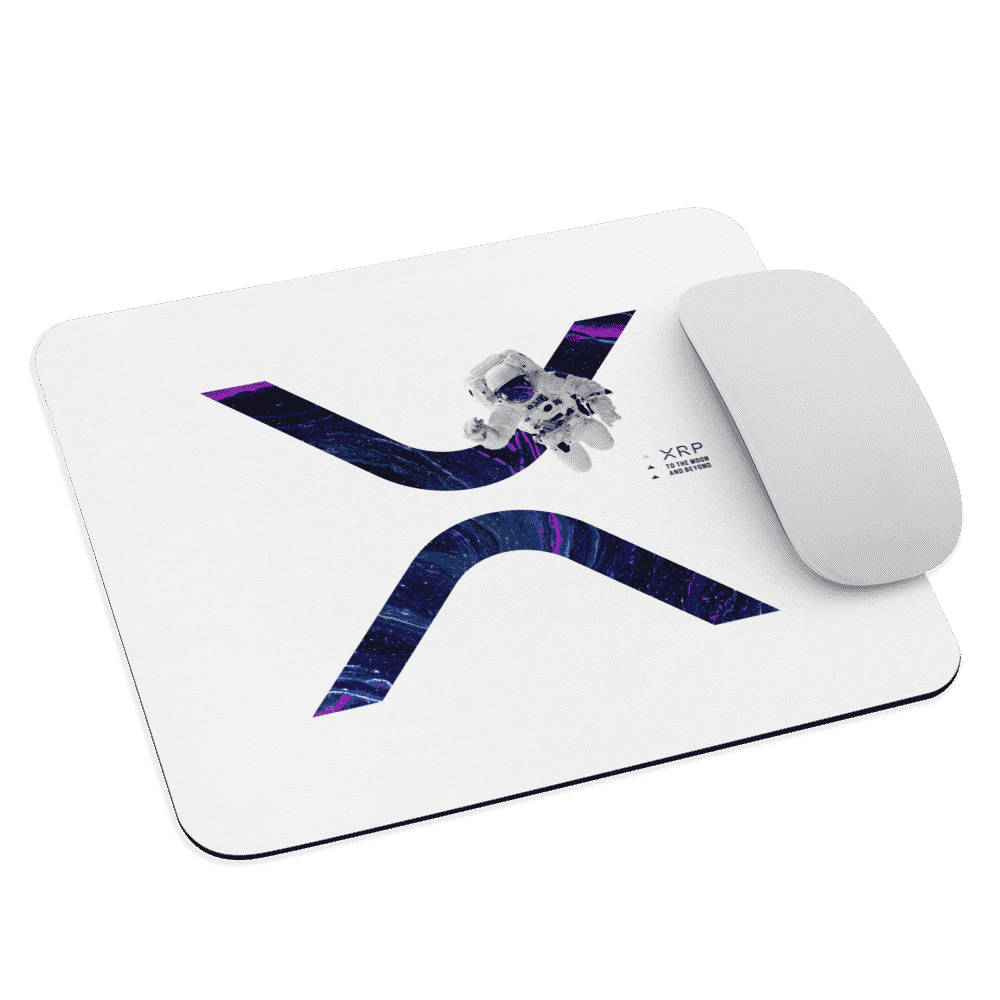 mouse pad white front 61893807bbd5f - XRP to the Moon Mouse Pad
