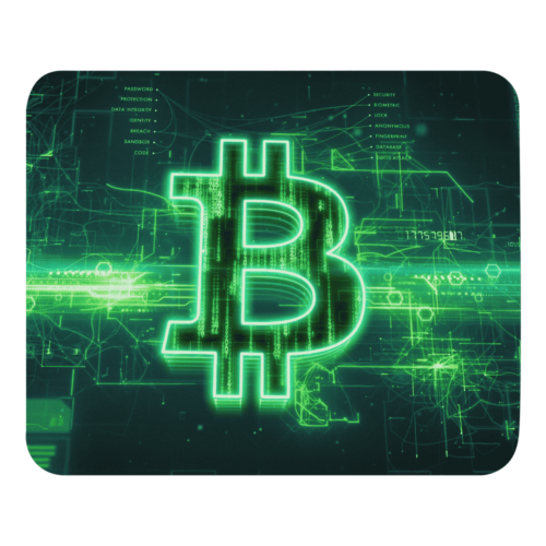 mouse pad white front 61893f865a2b8 - Bitcoin x Electro Green Mouse Pad