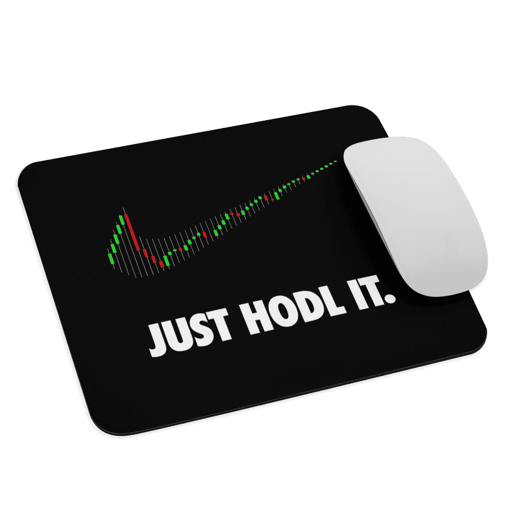 mouse pad white front 61894a725d2f1 - Just HODL It Mouse Pad