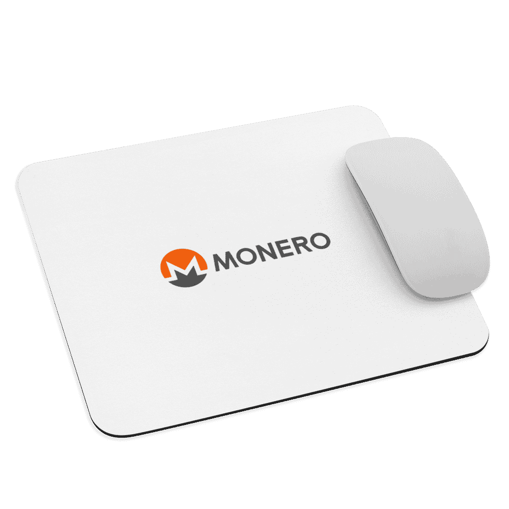 mouse pad white front 61894bdbcaf44 - Monero Mouse Pad