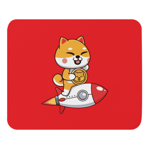 mouse pad white front 61894c6c4ab9c - Shiba Inu to the Moon Mouse Pad