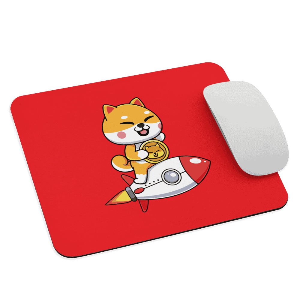 mouse pad white front 61894c6c4acda - Shiba Inu to the Moon Mouse Pad