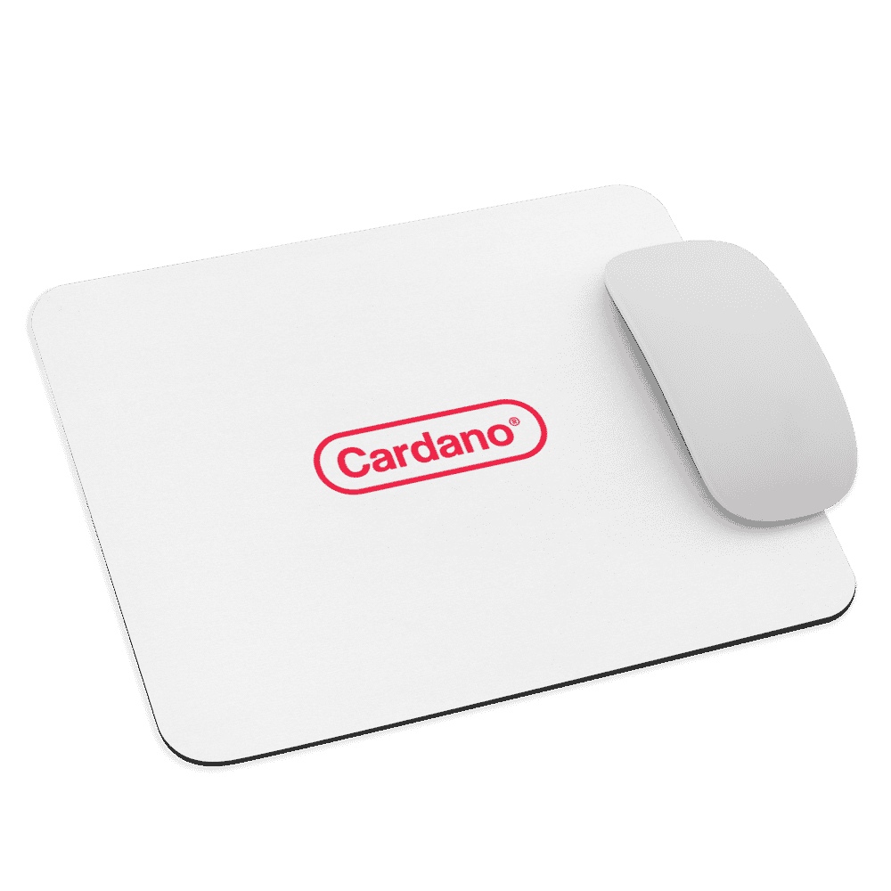 mouse pad white front 61894ef7f2609 - Cardano (RED) Mouse Pad