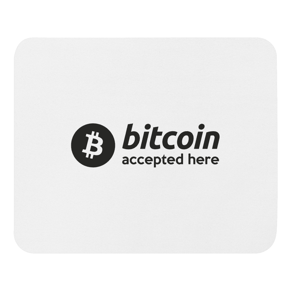 mouse pad white front 6189502a84bd5 - Bitcoin Accepted Here Mouse Pad