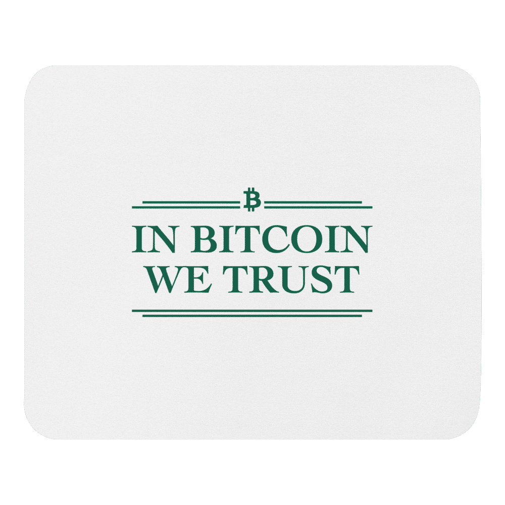 mouse pad white front 618953759f669 - In Bitcoin We Trust Mouse Pad