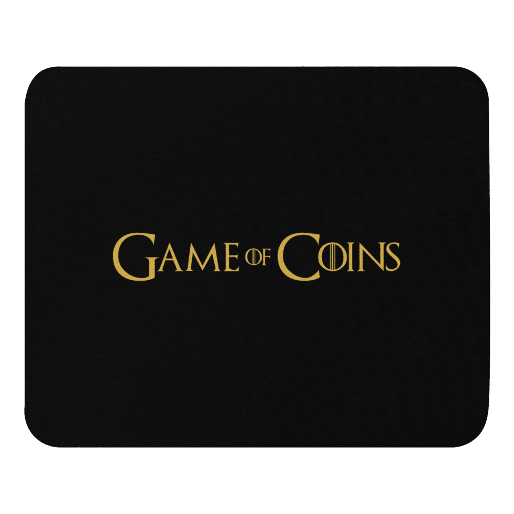 mouse pad white front 6189557f3da79 - Game of Coins Mouse Pad