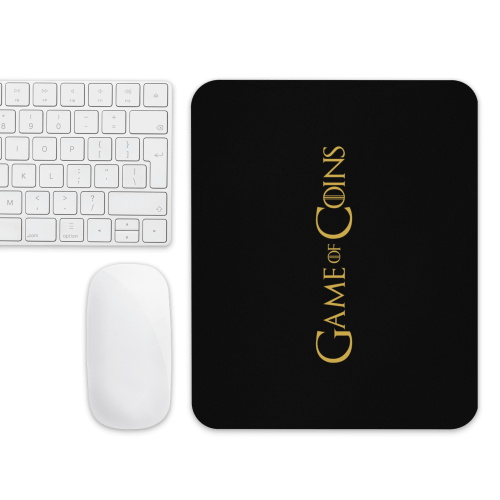mouse pad white front 6189557f3daf0 - Game of Coins Mouse Pad