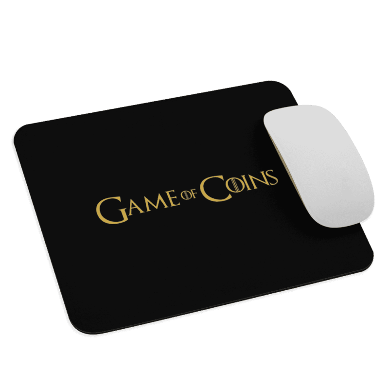 mouse pad white front 6189557f3db2c - Game of Coins Mouse Pad