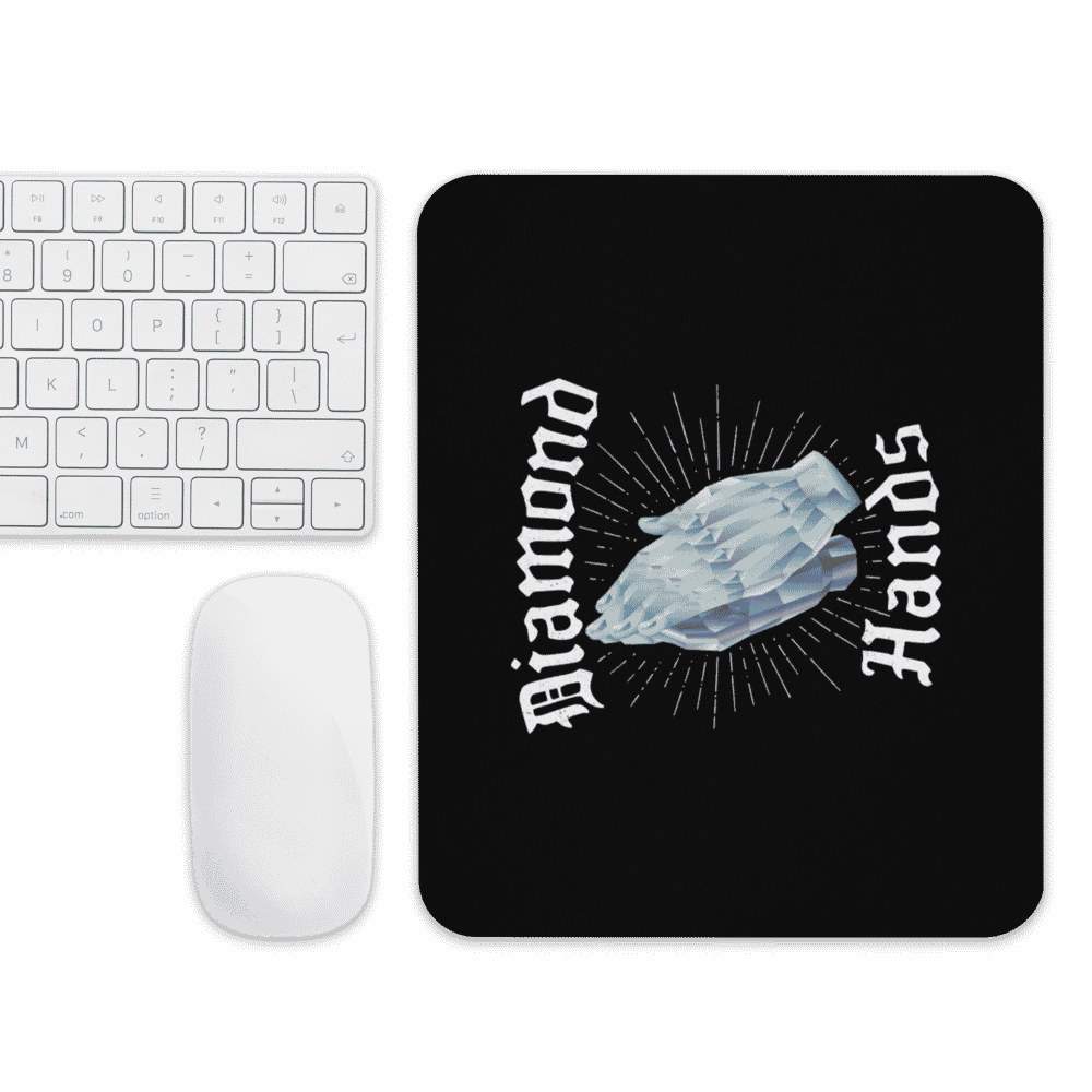 mouse pad white front 6189566377eee - Diamond Hands Mouse Pad