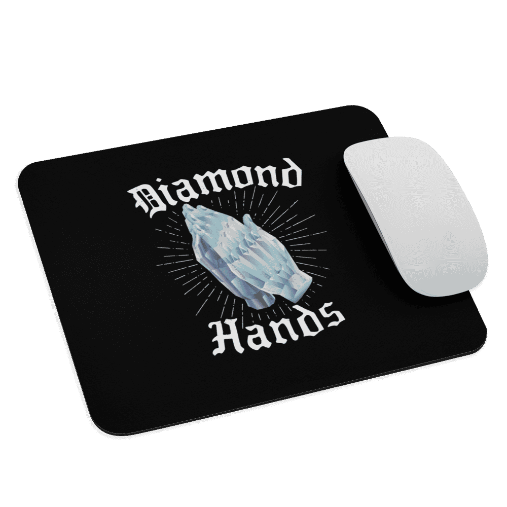 mouse pad white front 6189566377f48 - Diamond Hands Mouse Pad