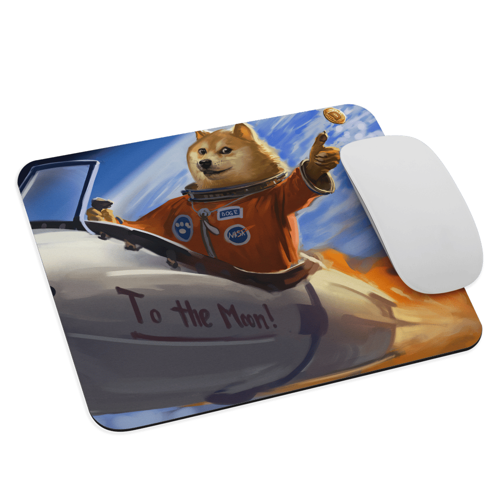mouse pad white front 61896b84005cb - Doge to the Moon Mouse Pad