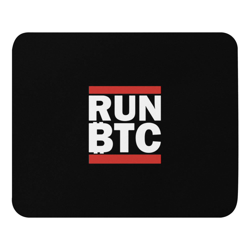 mouse pad white front 61896c5ee73e8 - RUN BTC Mouse Pad