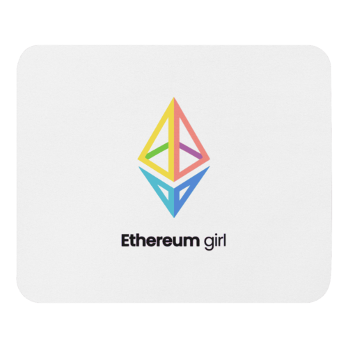 mouse pad white front 61896dc75ef82 - Ethereum Girl Mouse Pad