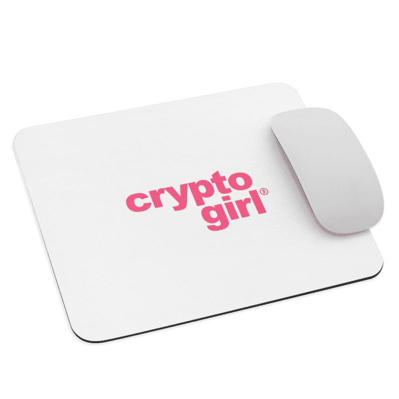 mouse pad white front 61896e5dc92fb - Crypto Girl Mouse Pad