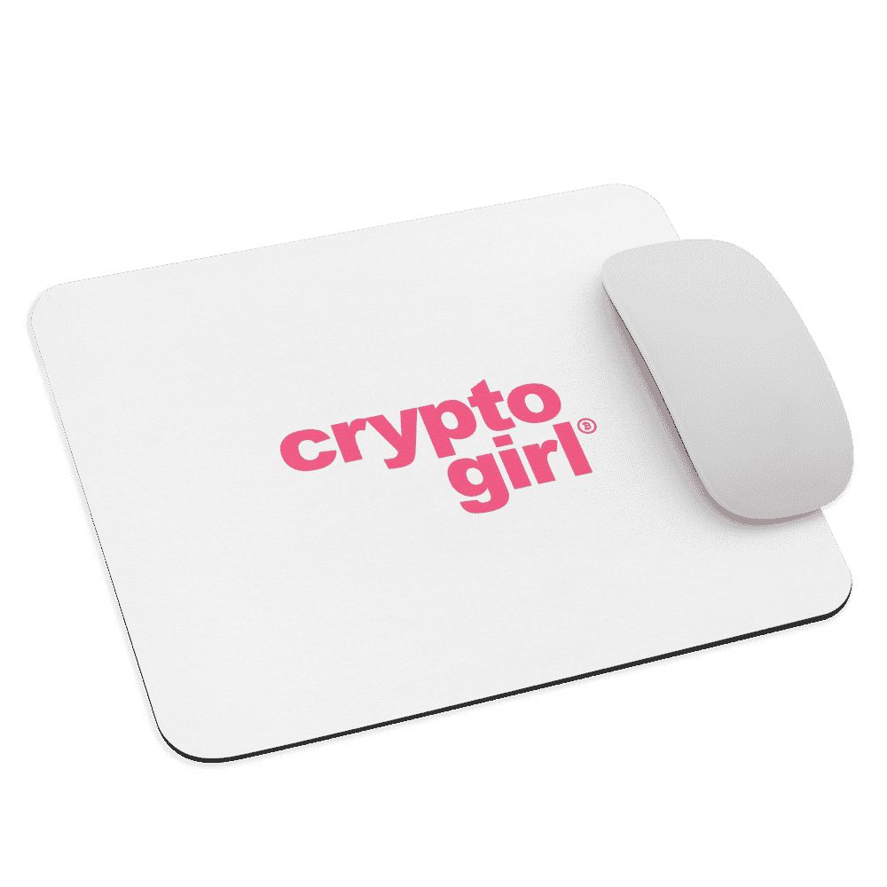 mouse pad white front 61896e5dc92fb - Crypto Girl Mouse Pad
