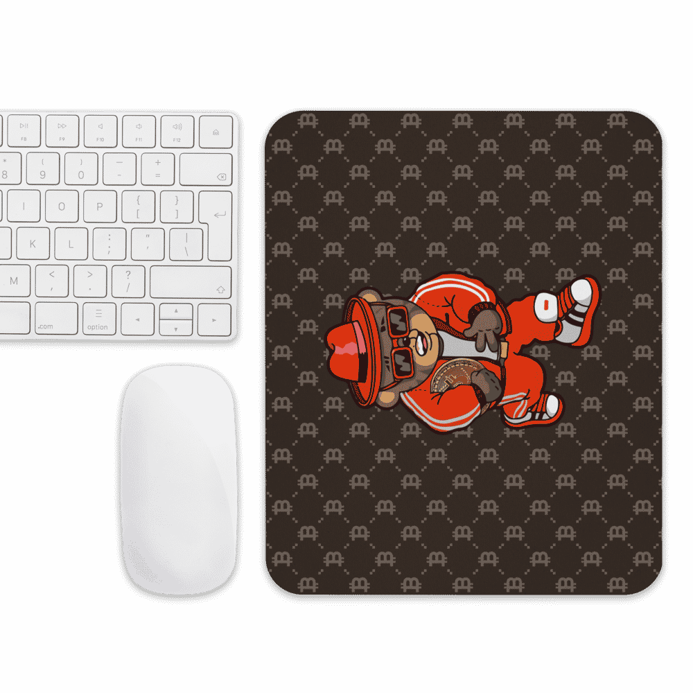 mouse pad white front 61896fcf6531f - Bitcoin Fashion Bear Mouse Pad
