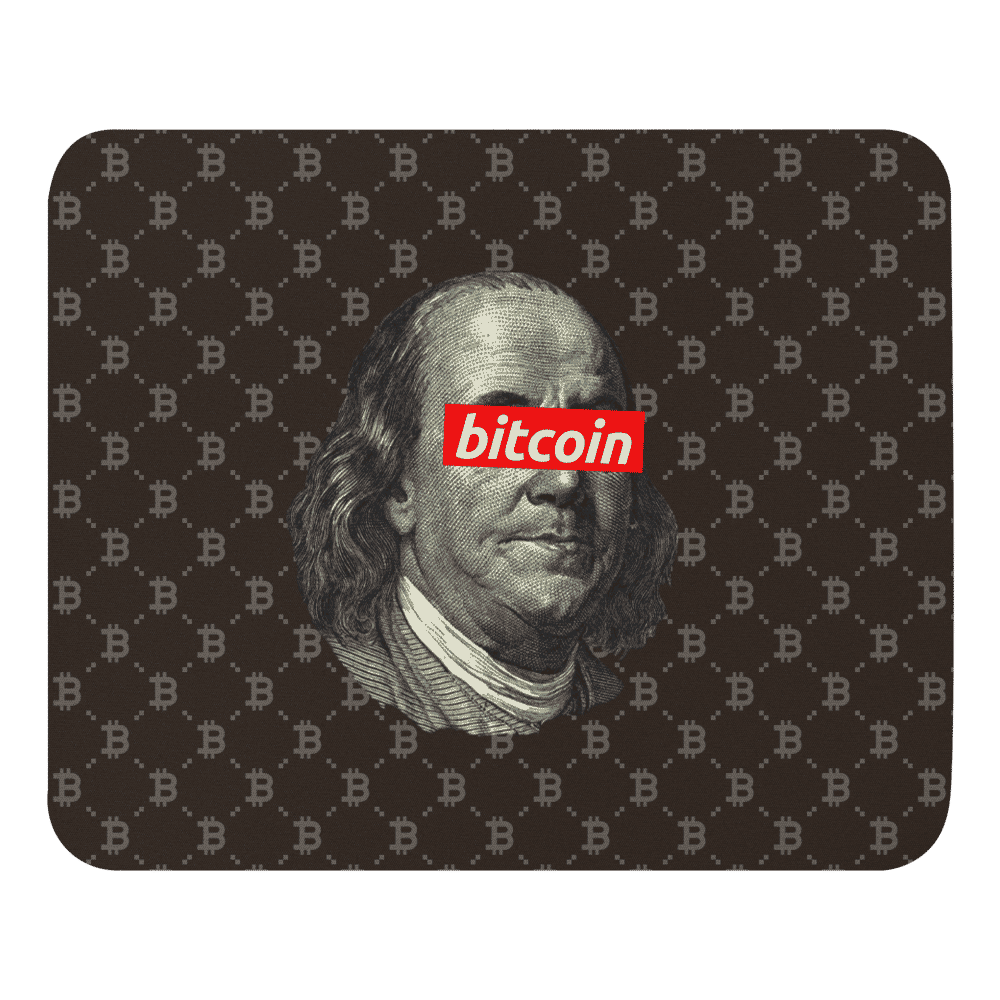 Bitcoin Fashion Benjamin Franklin Mouse Pad