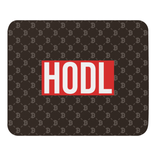 mouse pad white front 618973fcd6ac7 - Bitcoin Fashion x HODL Mouse Pad