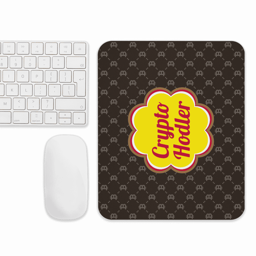 mouse pad white front 618977be488b1 - Bitcoin Fashion x Crypto Hodler Mouse Pad