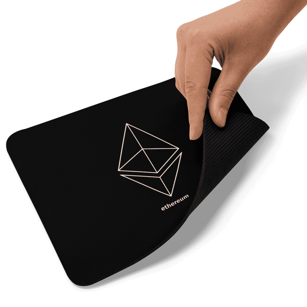 mouse pad white product details 61892e478cb28 - Ethereum Outlined Logo Mouse Pad