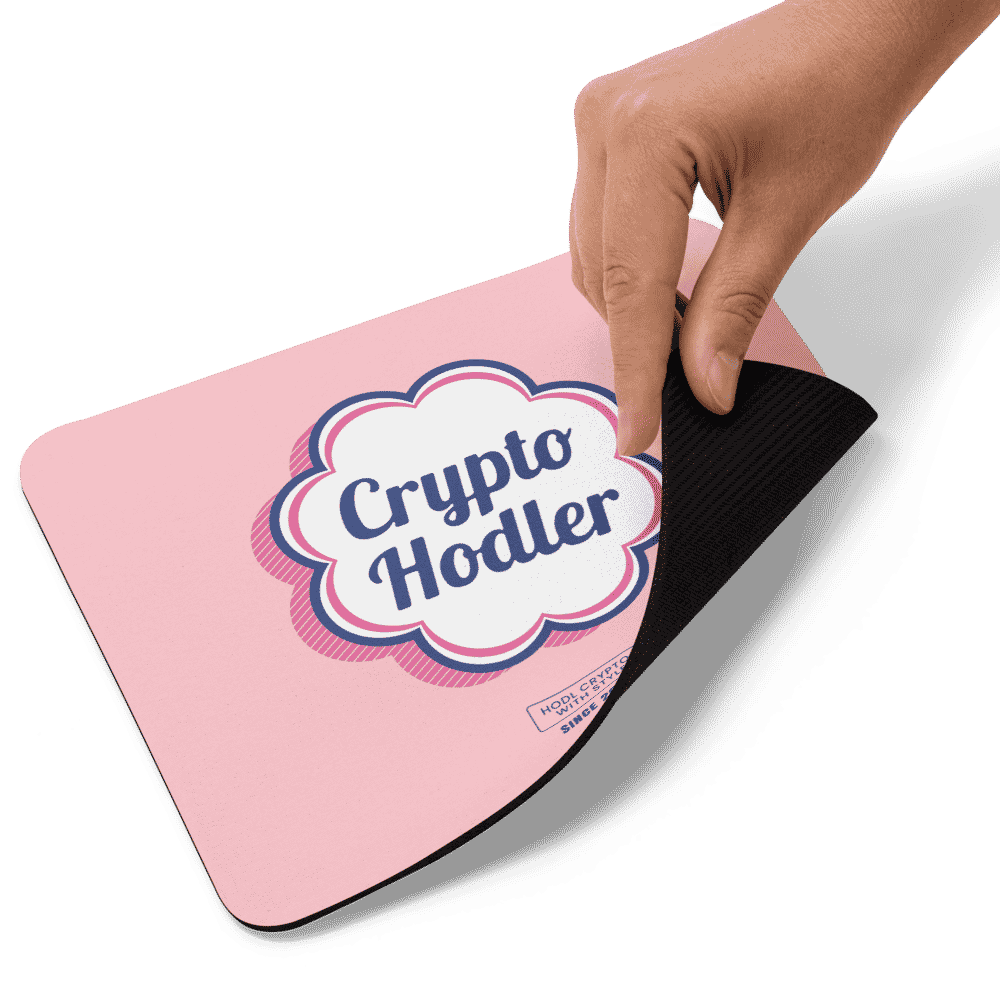 mouse pad white product details 618931fdbb172 - Crypto Hodler x Pink Mouse Pad
