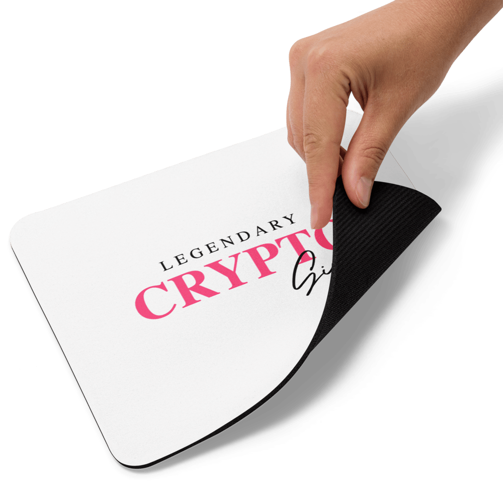 mouse pad white product details 61893673b9dcf - Legendary Crypto Girl Mouse Pad