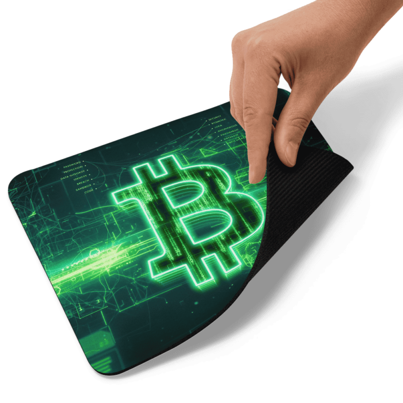 mouse pad white product details 61893f865a4a1 - Bitcoin x Electro Green Mouse Pad