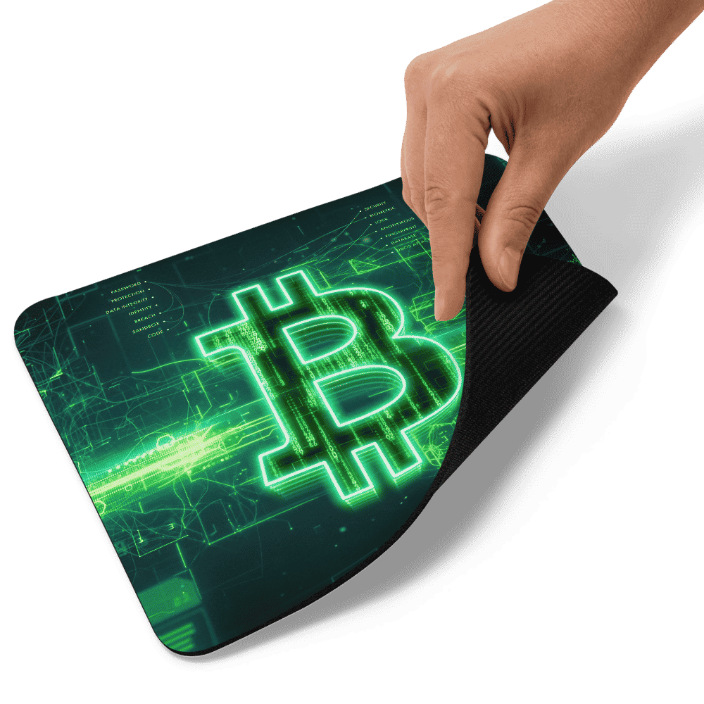 mouse pad white product details 61893f865a4a1 - Bitcoin x Electro Green Mouse Pad