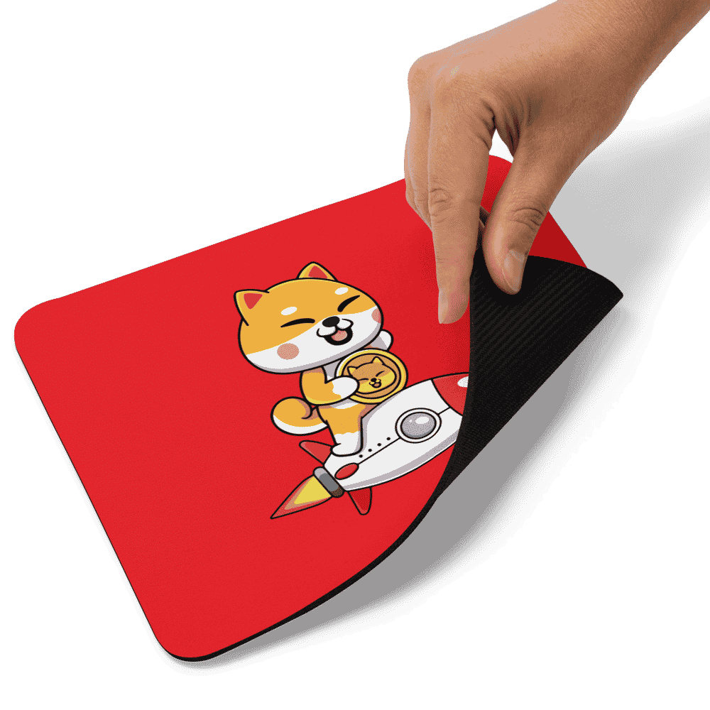 mouse pad white product details 61894c6c4ad35 - Shiba Inu to the Moon Mouse Pad