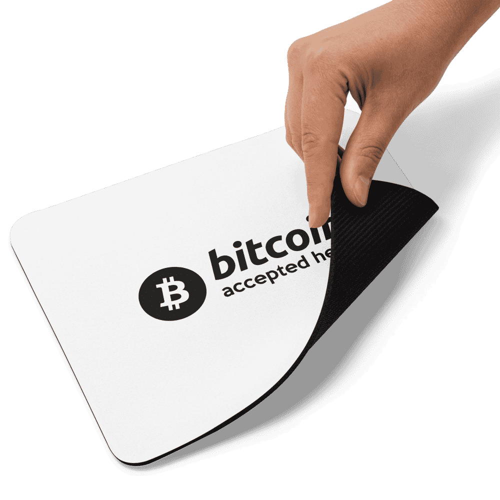 mouse pad white product details 6189502a84d86 - Bitcoin Accepted Here Mouse Pad