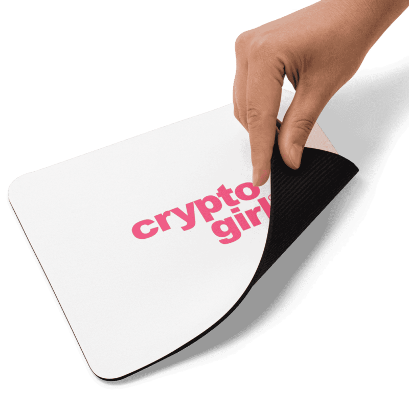 mouse pad white product details 61896e5dc9394 - Crypto Girl Mouse Pad