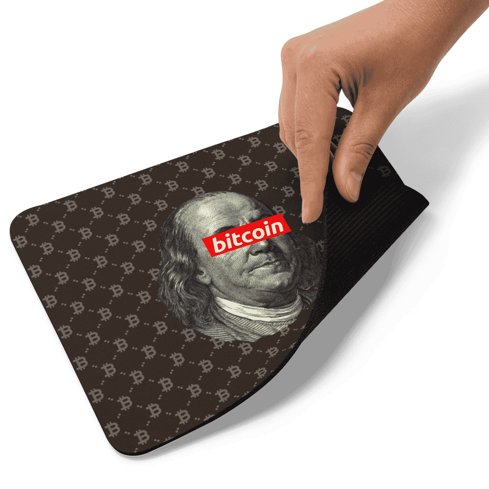 mouse pad white product details 61897160095ed - Bitcoin Fashion Benjamin Franklin Mouse Pad