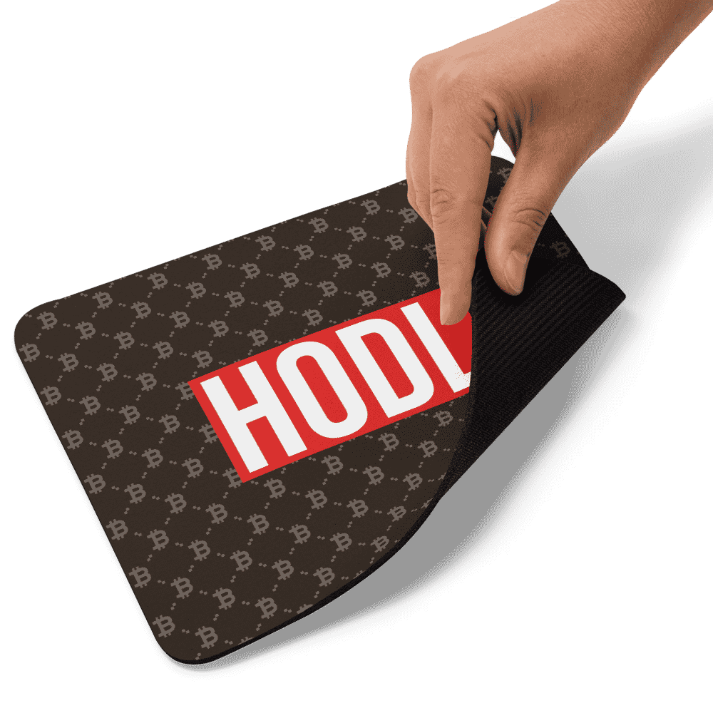 mouse pad white product details 618973fcd6c37 - Bitcoin Fashion x HODL Mouse Pad