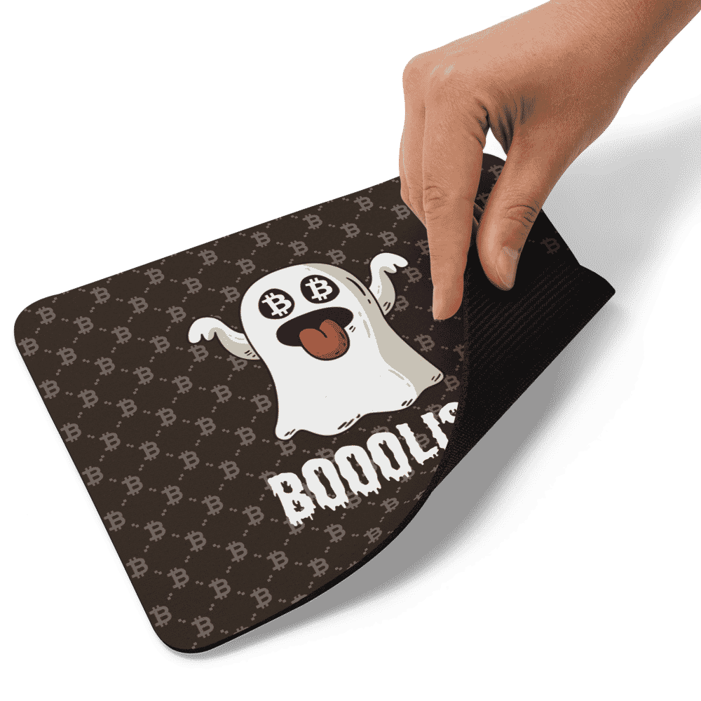 mouse pad white product details 61897f412a1c9 - Bitcoin Fashion x Booolish Mouse Pad