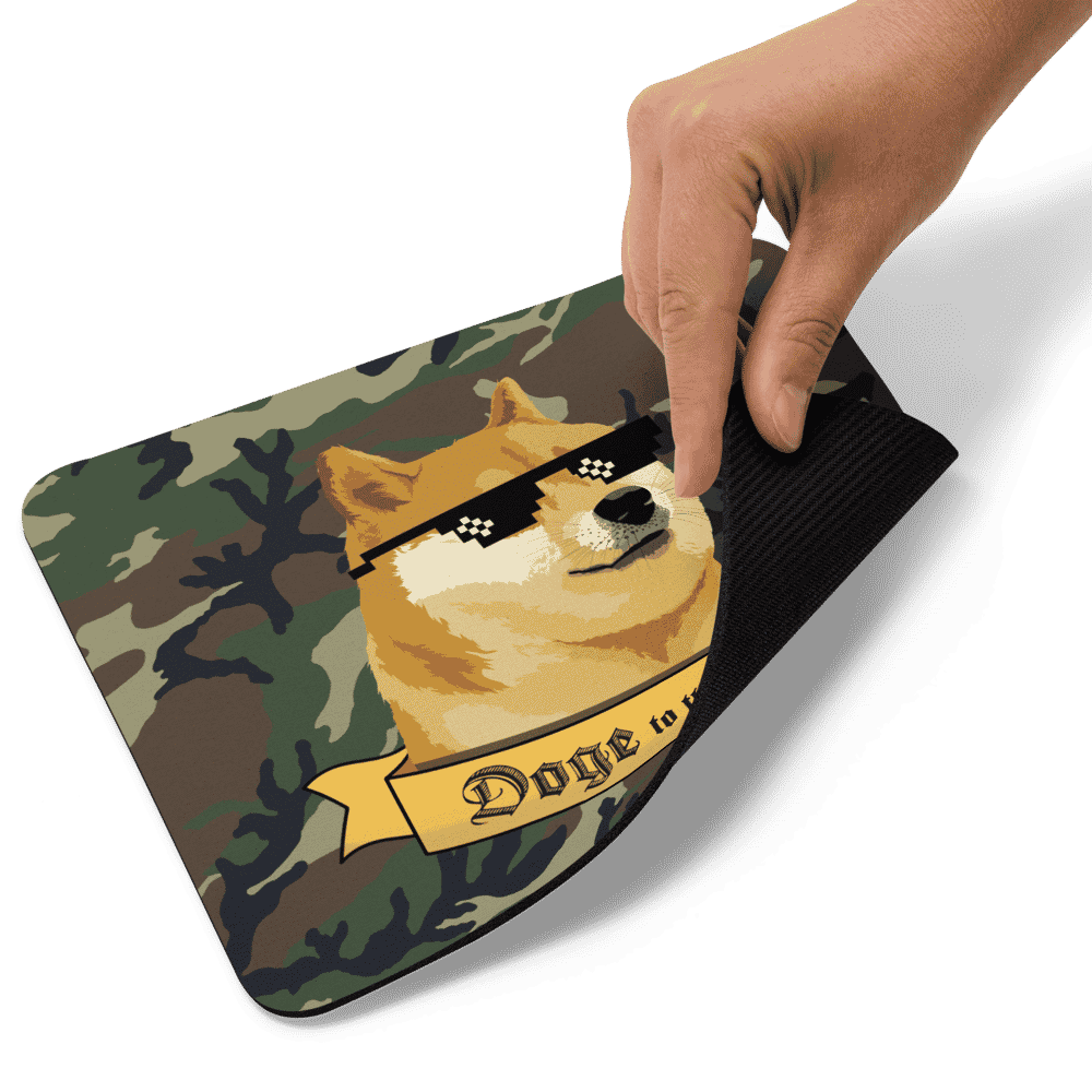 mouse pad white product details 6193ceaa996f5 - Doge to the Moon x Military Mouse Pad