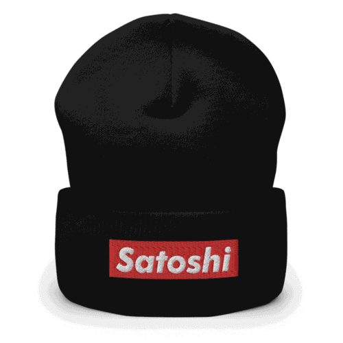 Satoshi (RED) Cuffed Beanie