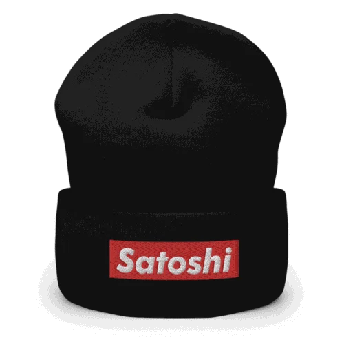 Satoshi (RED) Cuffed Beanie