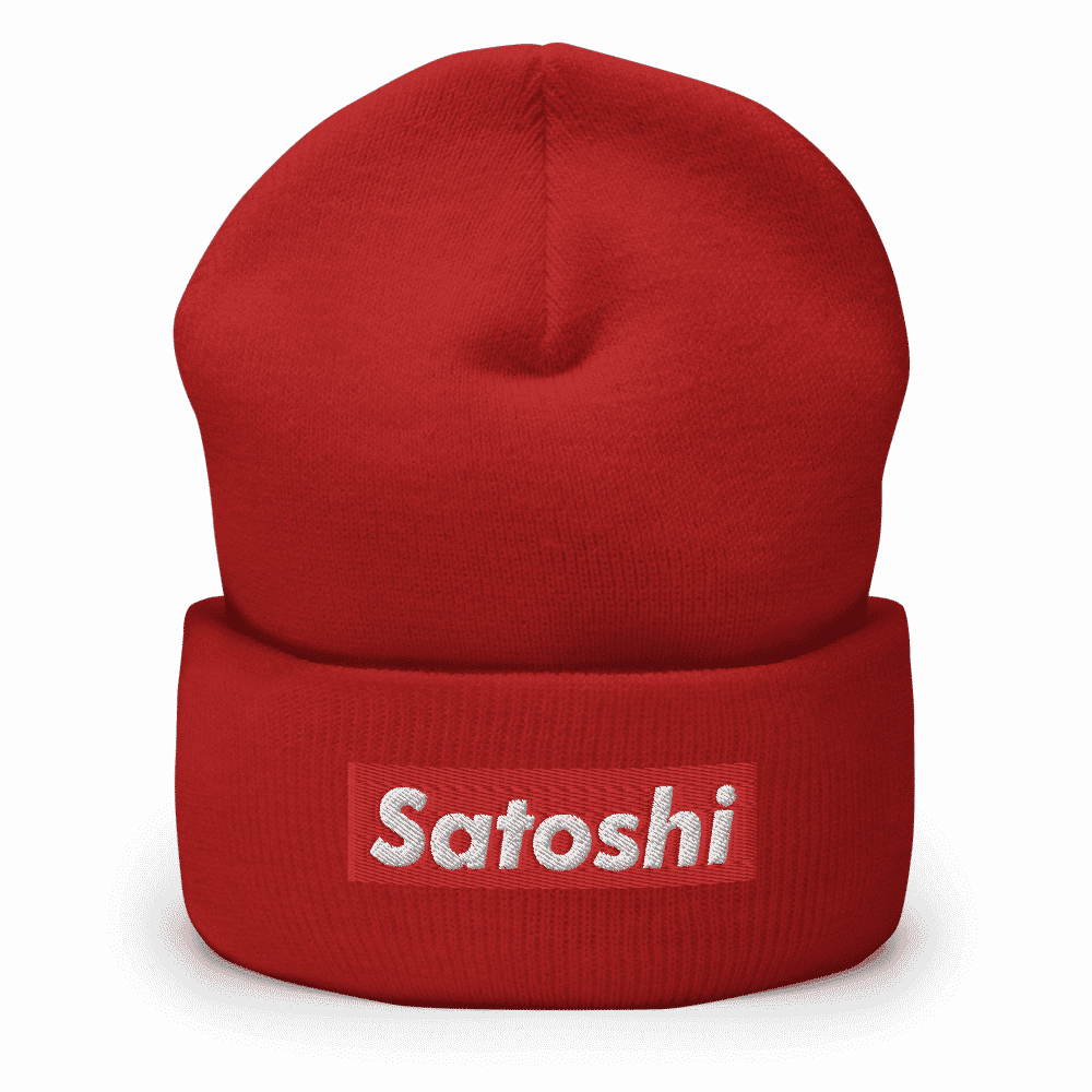 Satoshi (RED) Cuffed Beanie