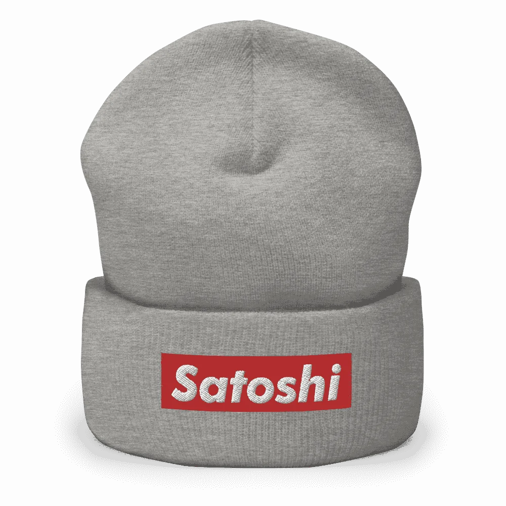 Satoshi (RED) Cuffed Beanie - Image 4