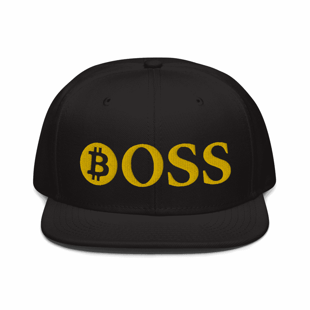 snapback black front 61828300163a1 - BOSS x Bitcoin Snapback Hat